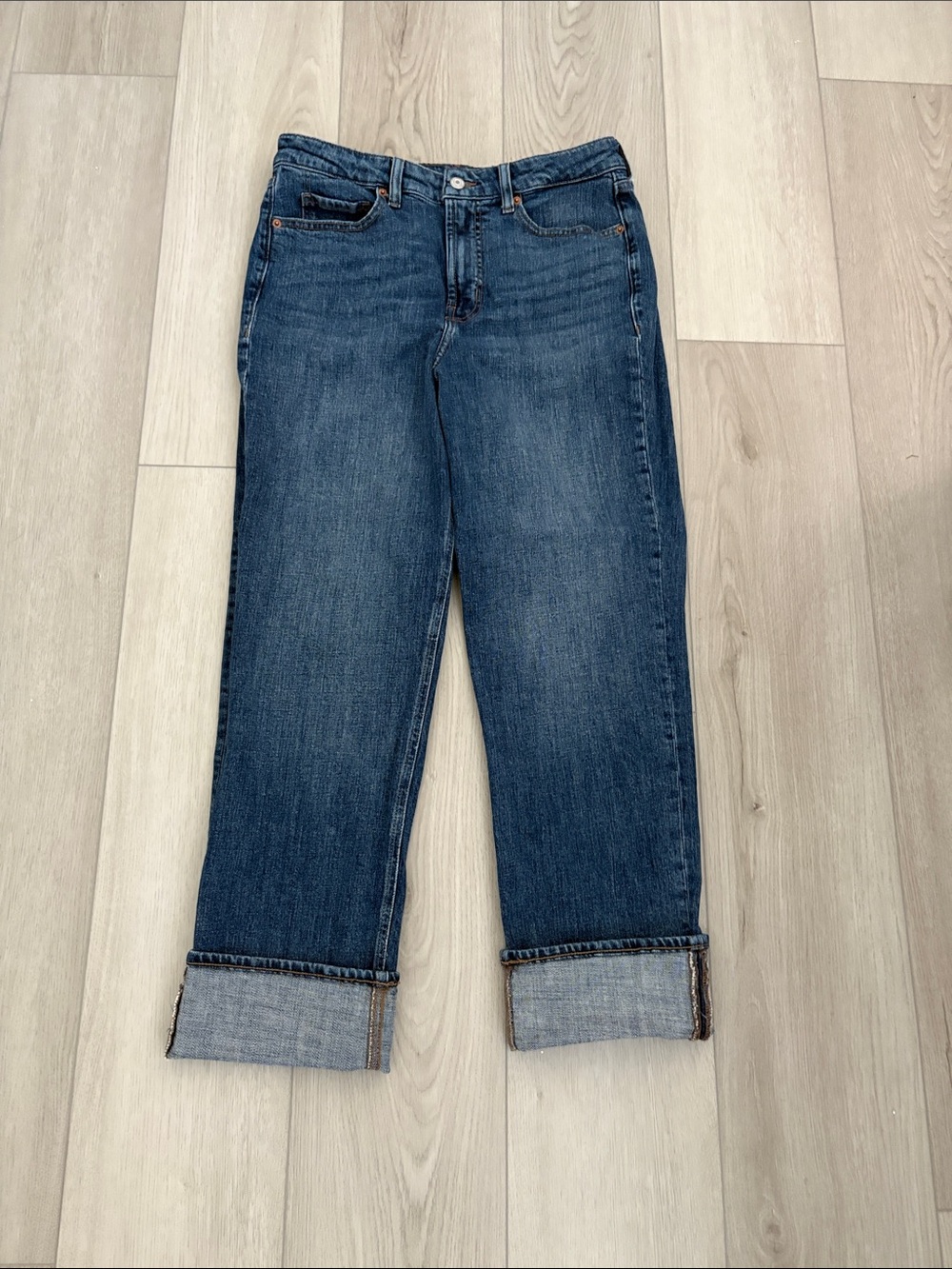 Old Navy Women's Dark Blue Straight Jeans